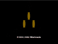 An animated Triforce from the Link to the Past title screen
