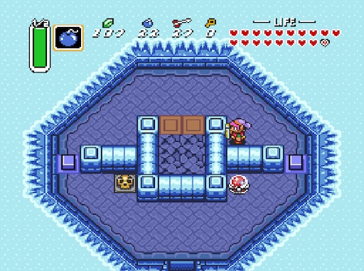 This room in the 5th dungeon requires bombing the middle section to progress.