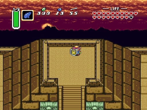 The Dark World Skyline with Ganon’s Tower visible in the distance