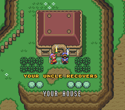 “I’m glad you recovered uncle, now about that Zelda…”