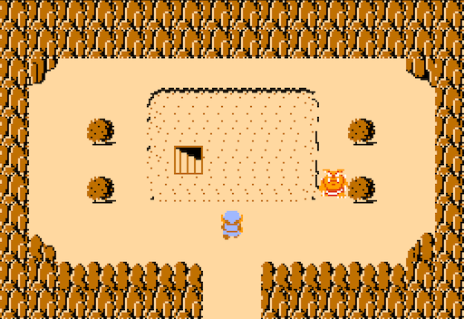 Draining the water in the Legend of Zelda on NES
