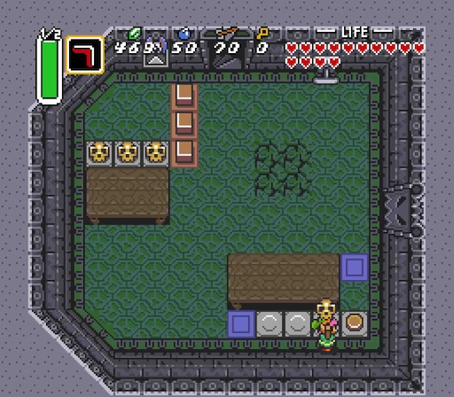 This room in the 4th dungeon led me to believe that cracked floors couldn’t be bombed.