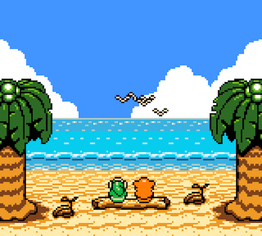 Link and Marin in one of the game’s cutscenes