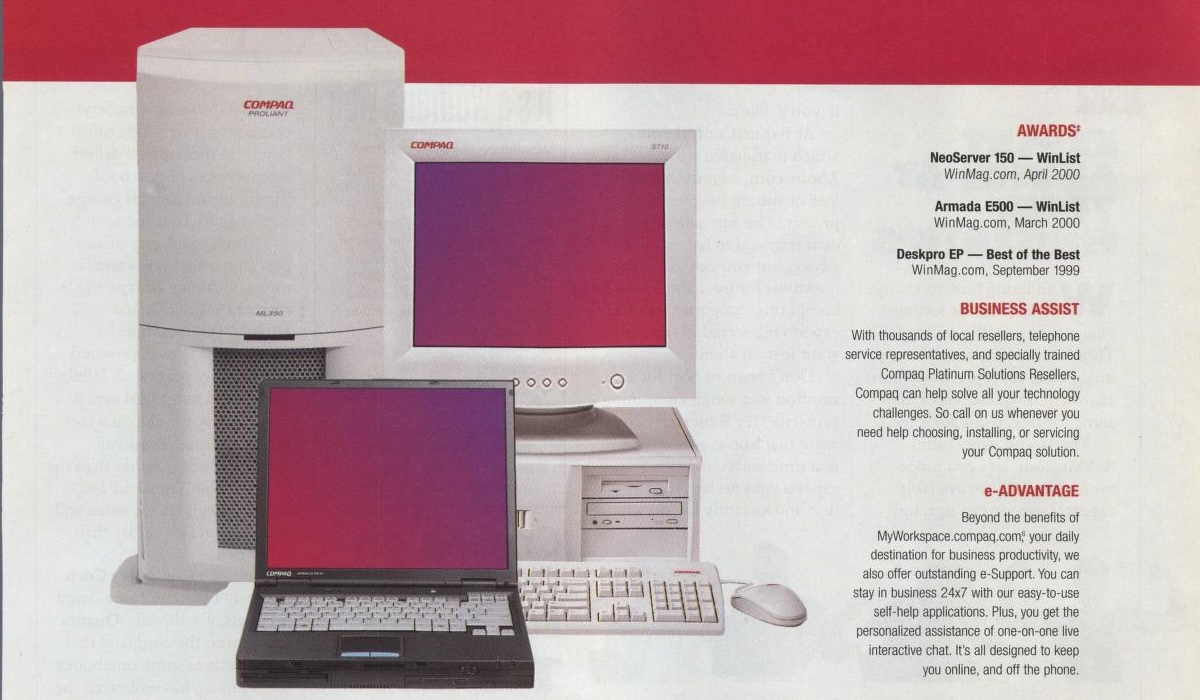 A Compaq Ad from July 2000