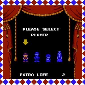 The character select screen on NES