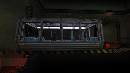 The opening tram ride of Half-Life
